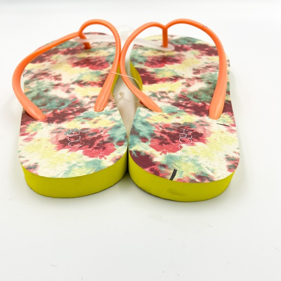 Yellow & Orange Tie Dye Flip Flops - Picture 5 of 7